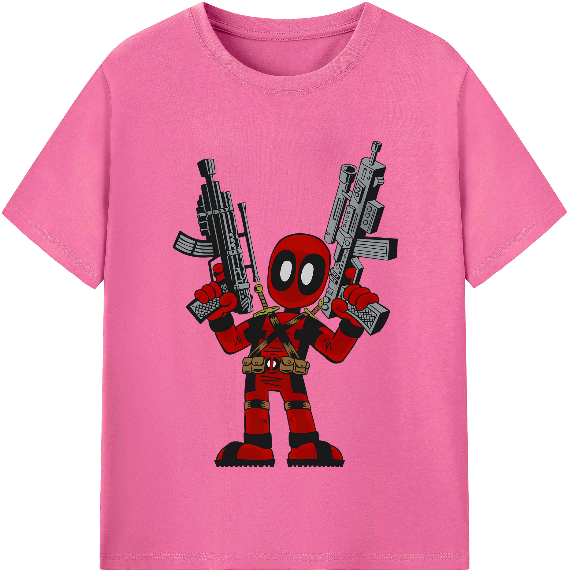 （画像用） Deadpool デッドプール レディースカジュアルプリントTシャツ（綿100％）